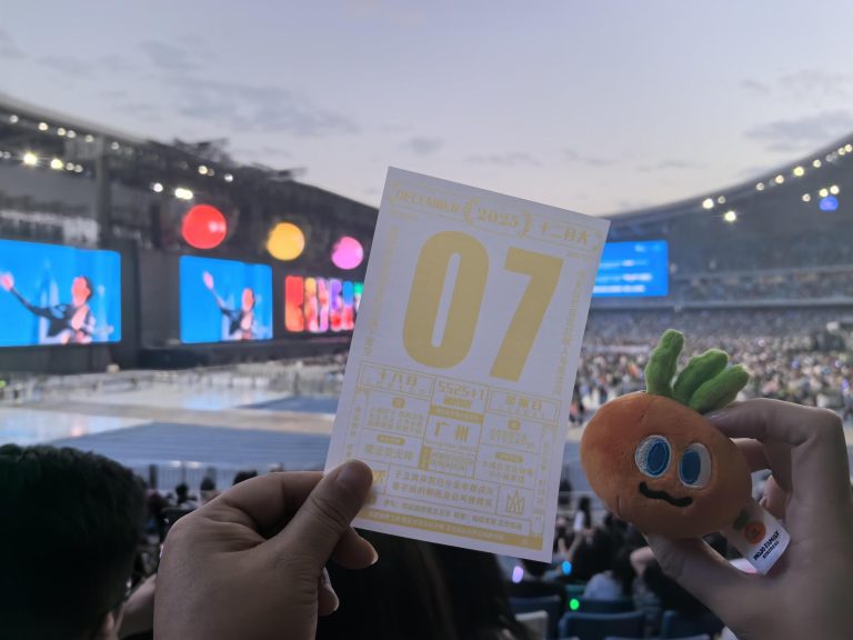 Concert ticket and fan merchandise, a souvenir from my GBA Road Trip experience