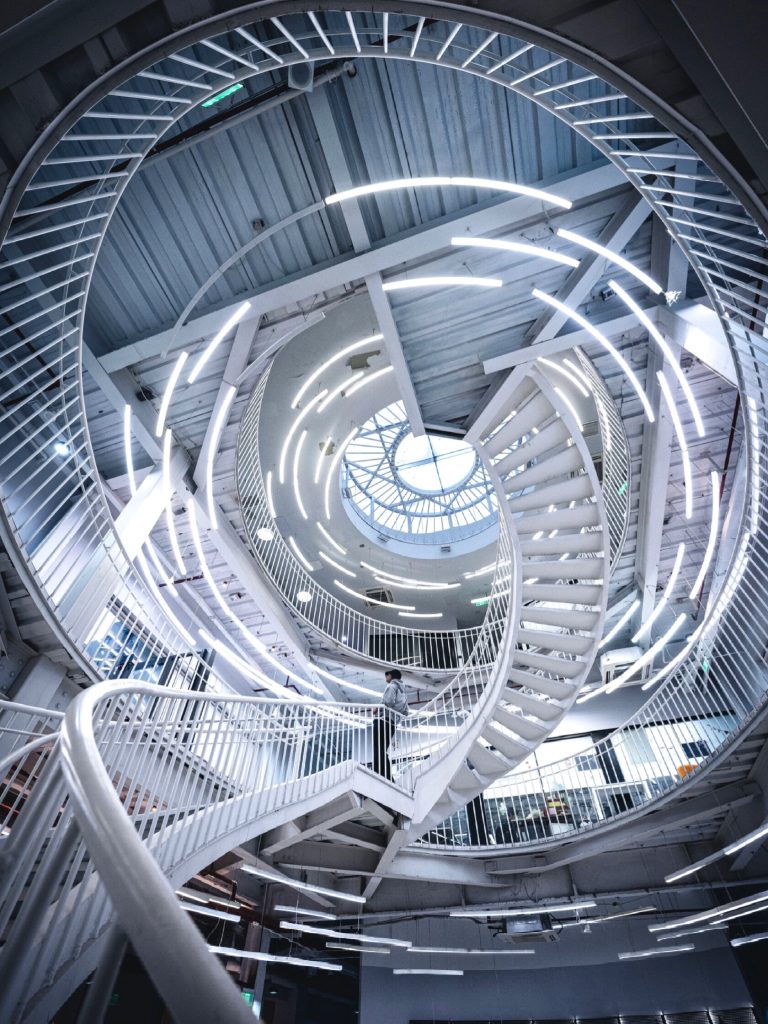 Shanghai hidden industrial gems - Kr Space spiral staircase